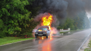 New Orleans, LA - Two Dead, One Critically Injured in 7th Ward Car Accident, Fire